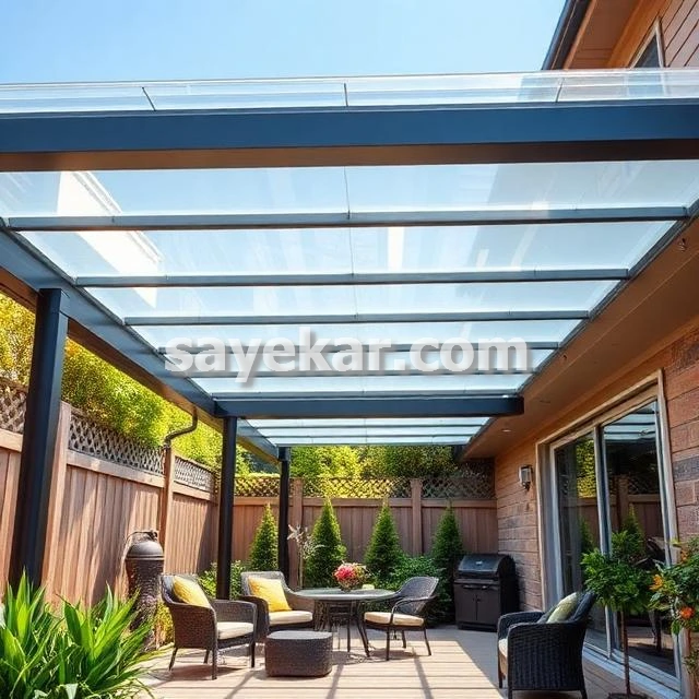 سقف حیاط خلوت در شمال تهران