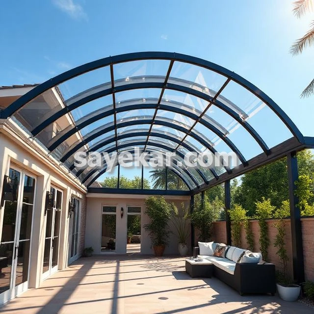 سقف هلالی مقاوم در برابر نور و رطوبت