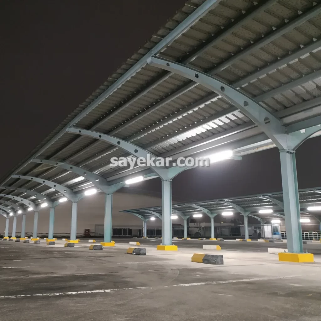 سقف هلالی پارکینگ